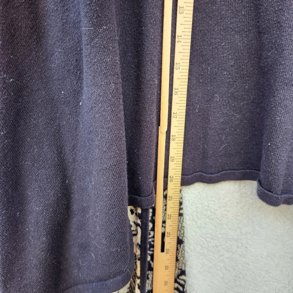 August Silk Cardigan Women's Large Black Floral Sweater Neutral Dark Romantic - Picture 11 of 11